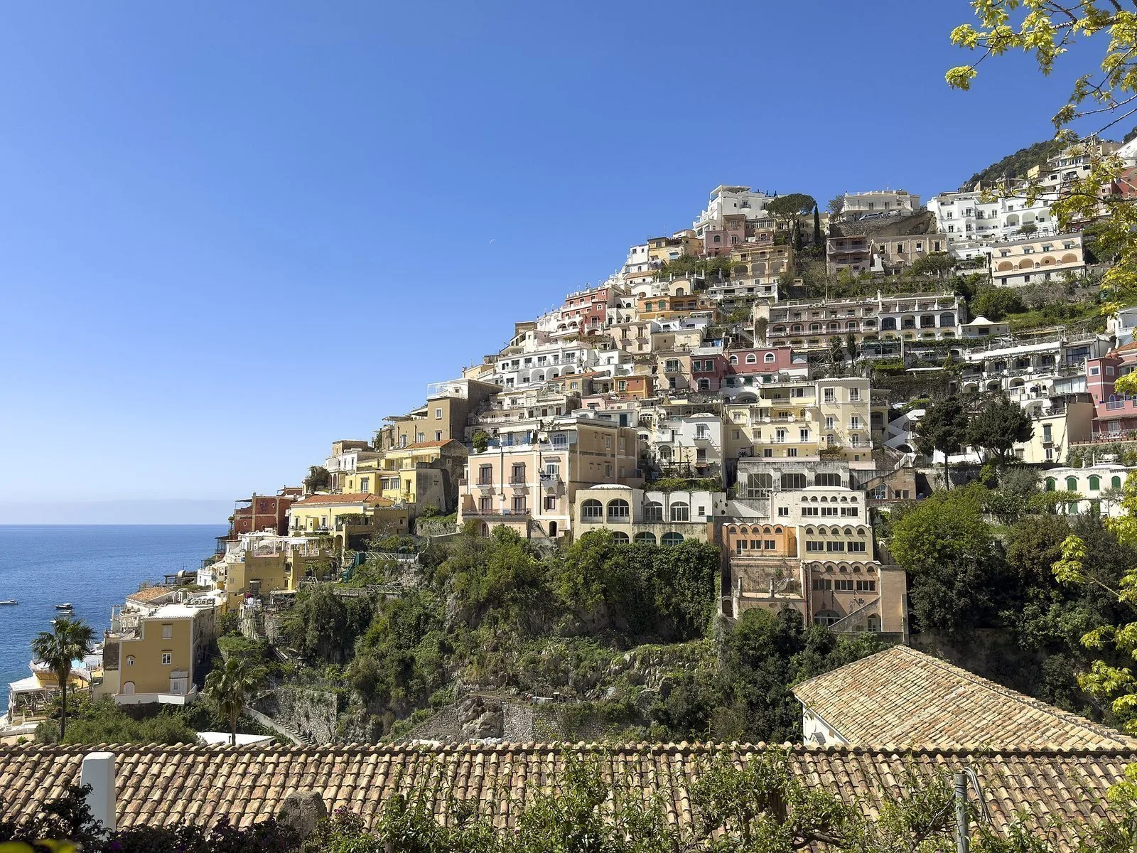Le case di Positano sulla collina